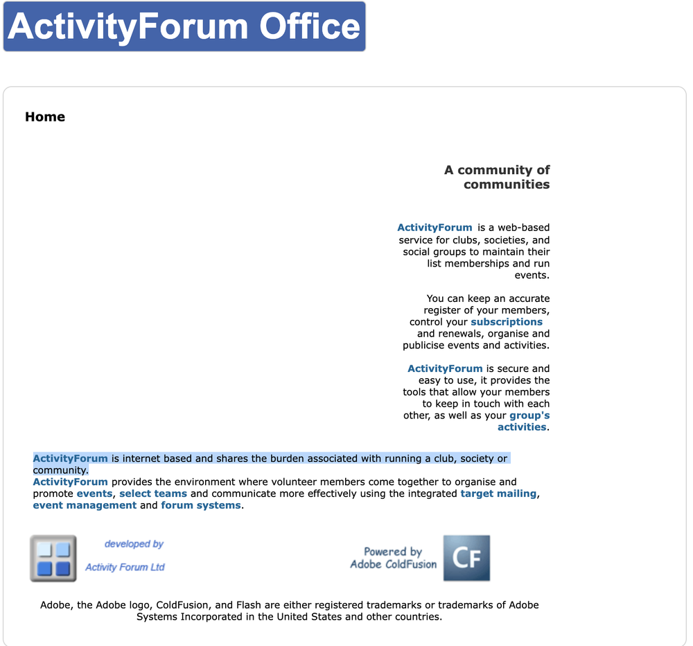 Activity Forum Screenshot 1