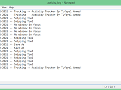 Example Of Tracker Log