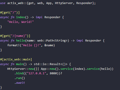 Actix Web Screenshot 1