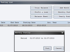 Account Posting and Financial Report