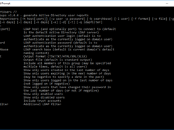ADReportUsers command line help