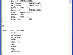 ADAL SQL Output Screen