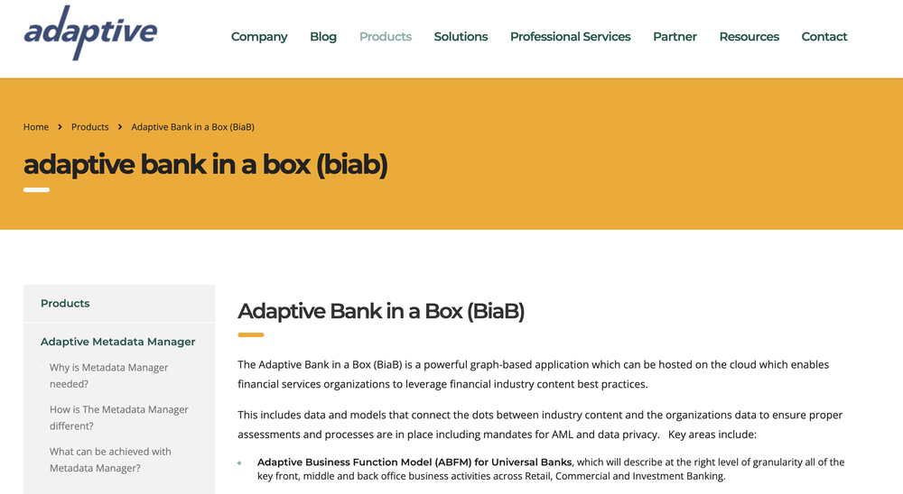 Adaptive Bank in a Box (BiaB) Screenshot 1