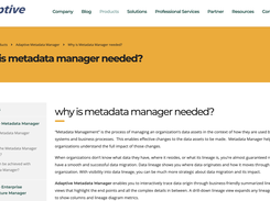 Adaptive Metadata Manager Screenshot 1