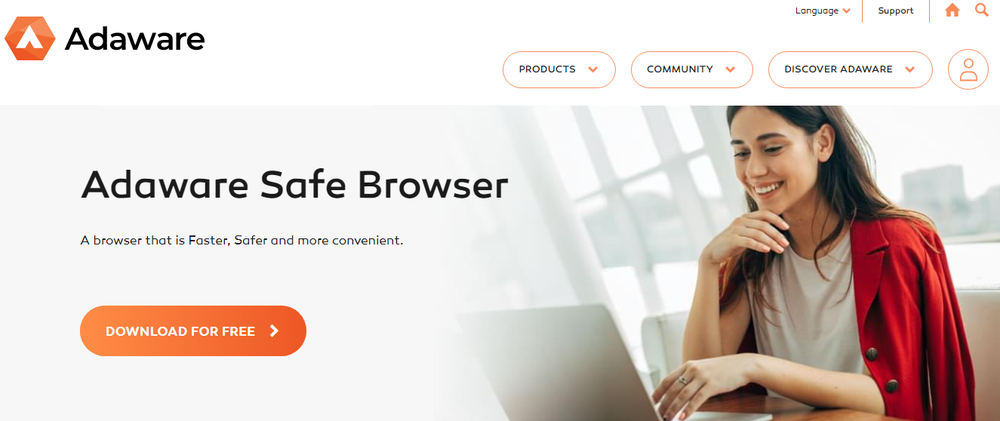 Adaware Safe Browser Screenshot 1