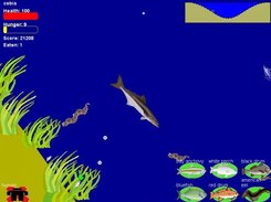 Playing as a cobia, a large predator fish.