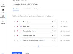 Custom RSVP Form Editor