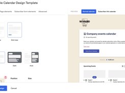 Calendar Landing Page Design Template