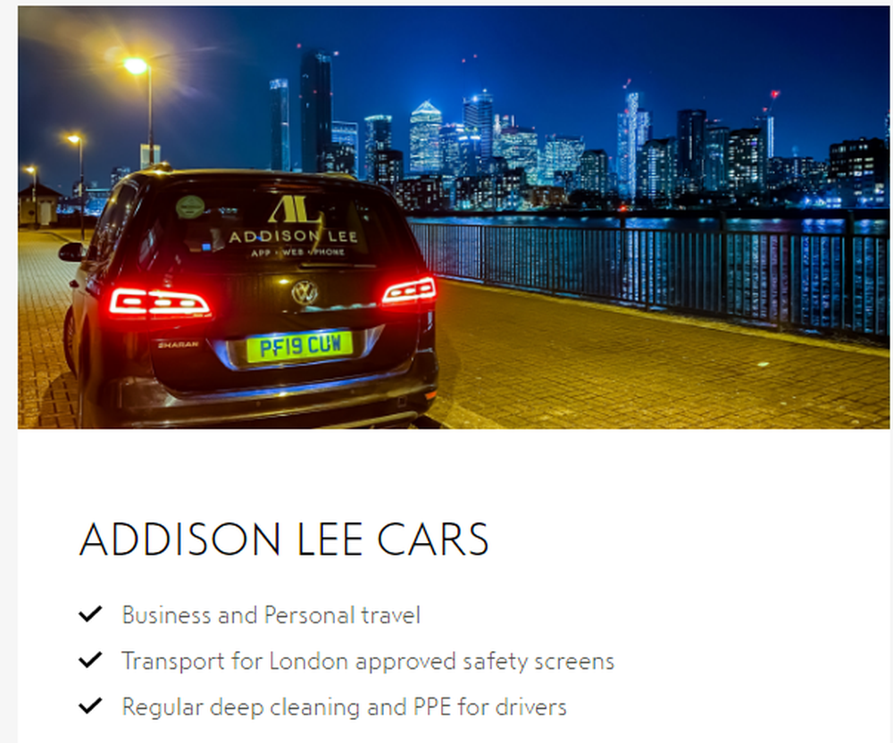 Addison Lee Screenshot 1