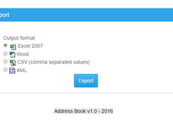 Excel, Word, CSV & XML Export