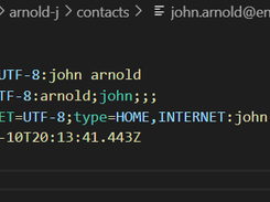 Extraction des contacts au format VCard - commande extraire