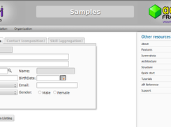 Form with tabs
