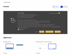 Personalise your Admeet cookie banner