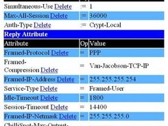 Radius Attribute List