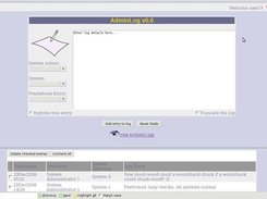 Main AdminLog page - version 0.6
