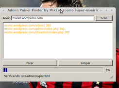 Screenshot mostrando quando encontra alguma página que redireciona para a de login, ficando com a cor laranja