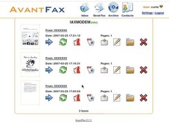 Web based Administration of faxes, send and receive faxes