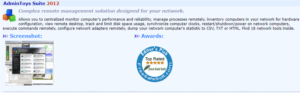 AdminToys Suite Screenshot 1