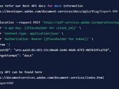 Adobe PDF Services API Screenshot 2