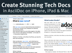 Create Stunning Technical Documents in AsciiDoc on iPhone, iPad and Mac with adoc Studio