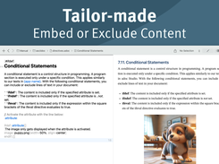 Embed or exclude content via conditional statements