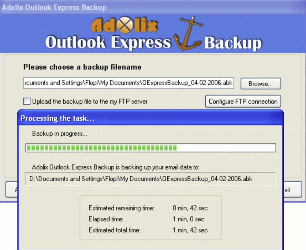 Adolix Email Backup Screenshot 1