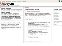 Home page showing shortcuts and news modules
