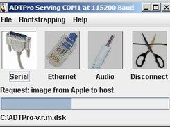 Server busy serving a disk image over a serial port!