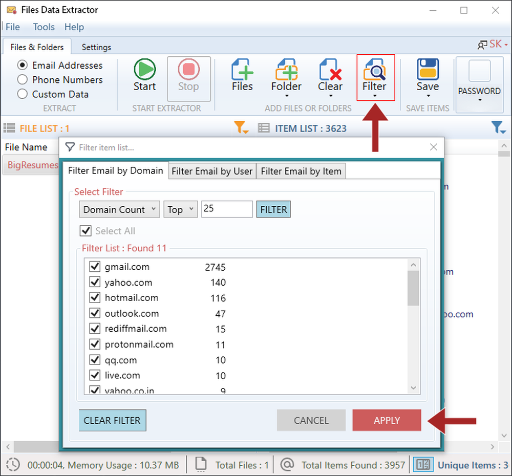 Advanced File Data Extractor Screenshot 1