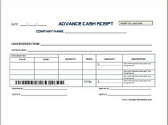 Advance Cash Receipt Format