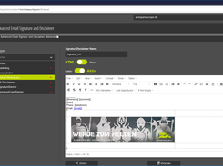 Email Signature and Disclaimer Screenshot 1