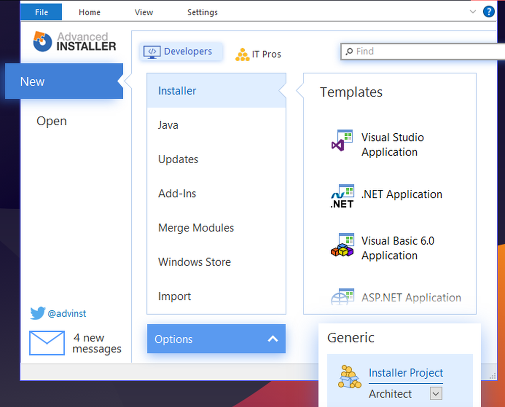 Advanced Installer Screenshot 1