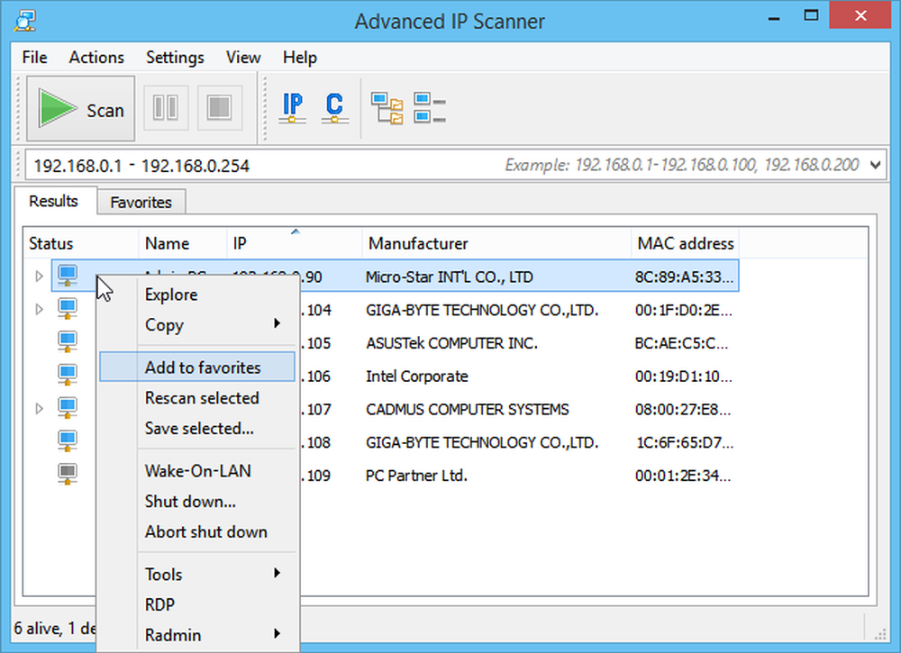 Advanced IP Scanner Screenshot 1