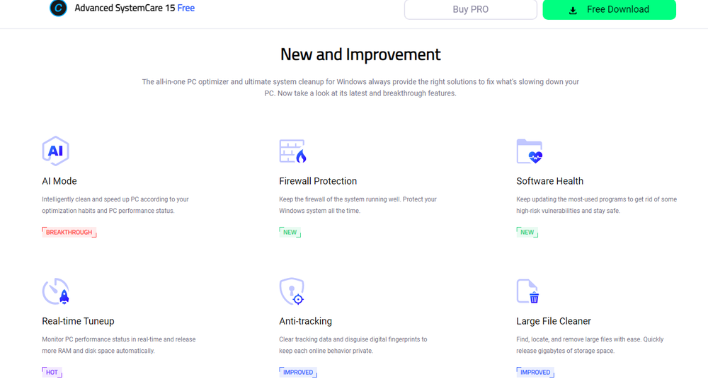 IObit Advanced SystemCare Screenshot 1