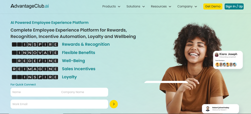 Home Page Dashboard