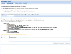 The Poweron page showing the main schedule being currently modified