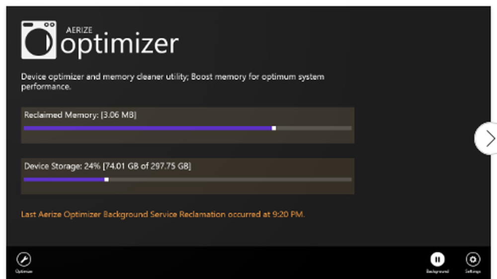 Aerize Optimizer Screenshot 1