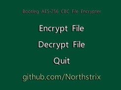 Bootleg AES-256 CBC File Encrypter Screenshot 2