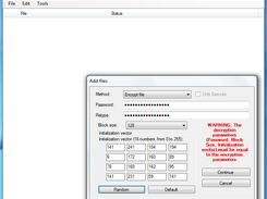 New encriptation parameters (such as Initialization Vector, Block Size) added to AESEncryptor