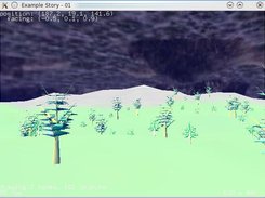 Simple terrain plus trees and skybox