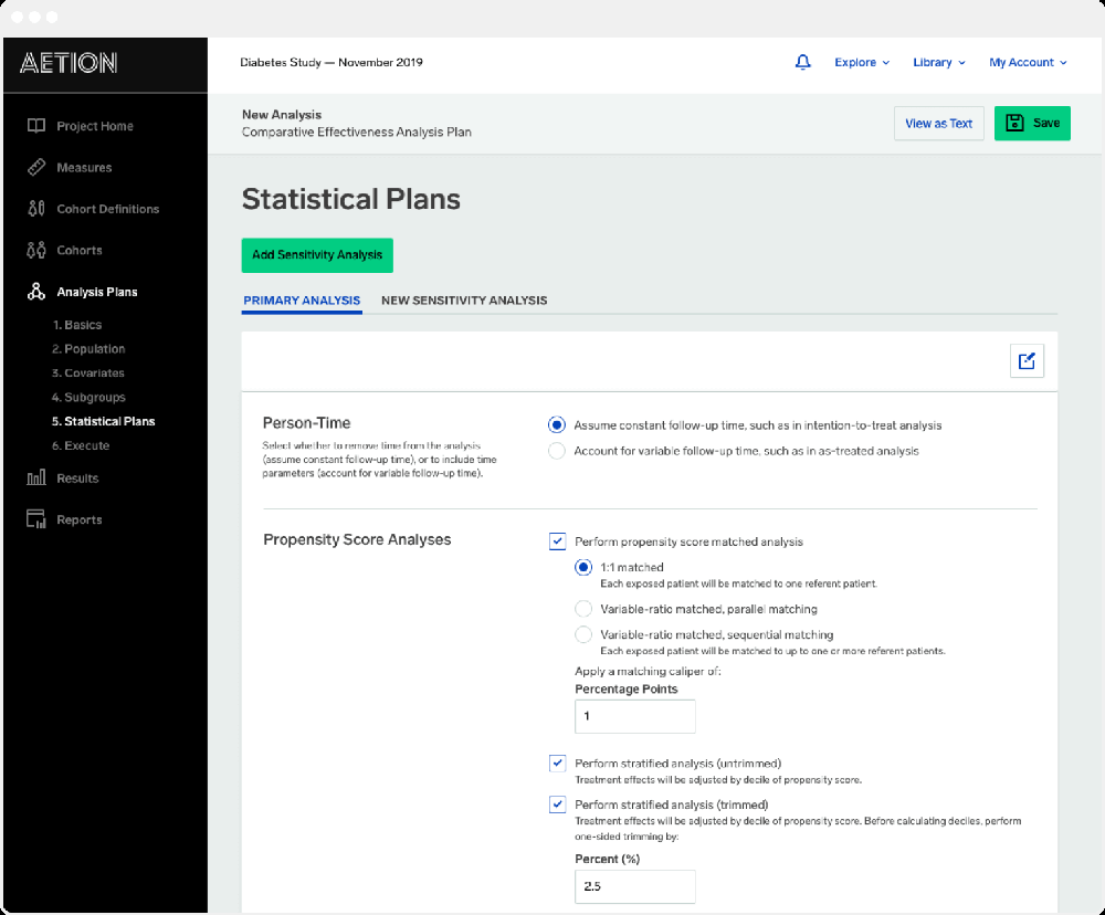 Aetion Evidence Platform Screenshot 1