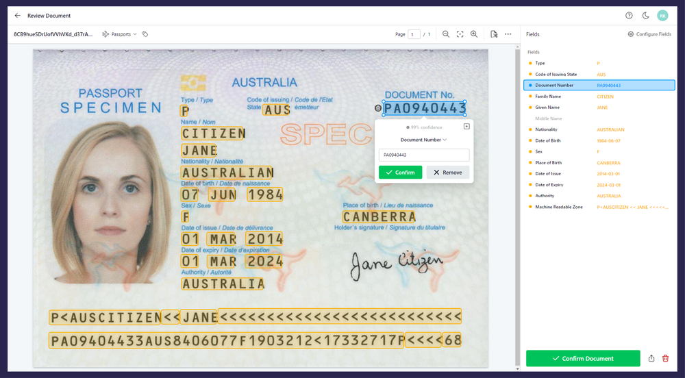 Extract key information to meet your compliance requirements.