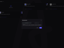 Afina extensions manager with profile-level control