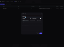 Afina script creation interface
