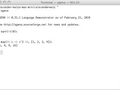 Agena console on Max OS X