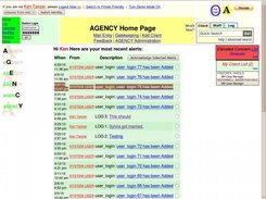 1. AGENCY Home Page with Alerts