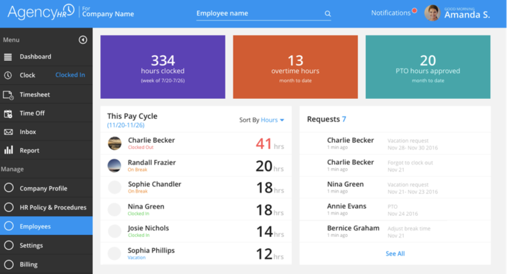 AgencyHR Screenshot 1