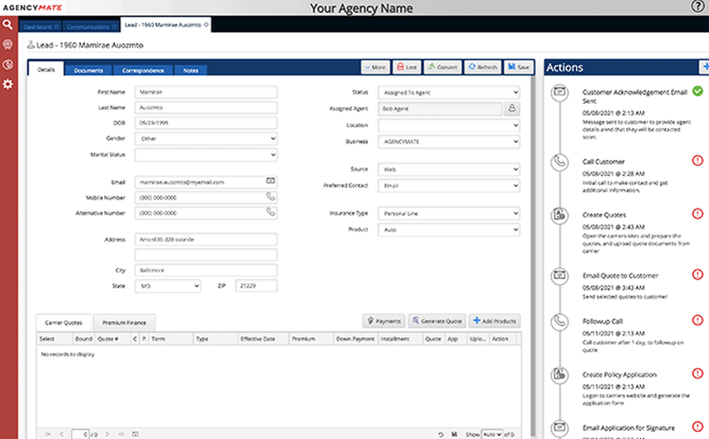 AGENCYMATE Screenshot 1