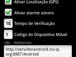 Tela Configurações