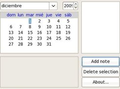 Agender showing year selector